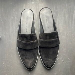 NWOT Rebecca Minkoff Black Suede Loafers Sleek Slip-Ons